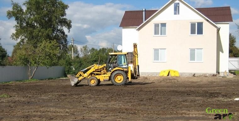 Terrassierung des Geländes Green Art